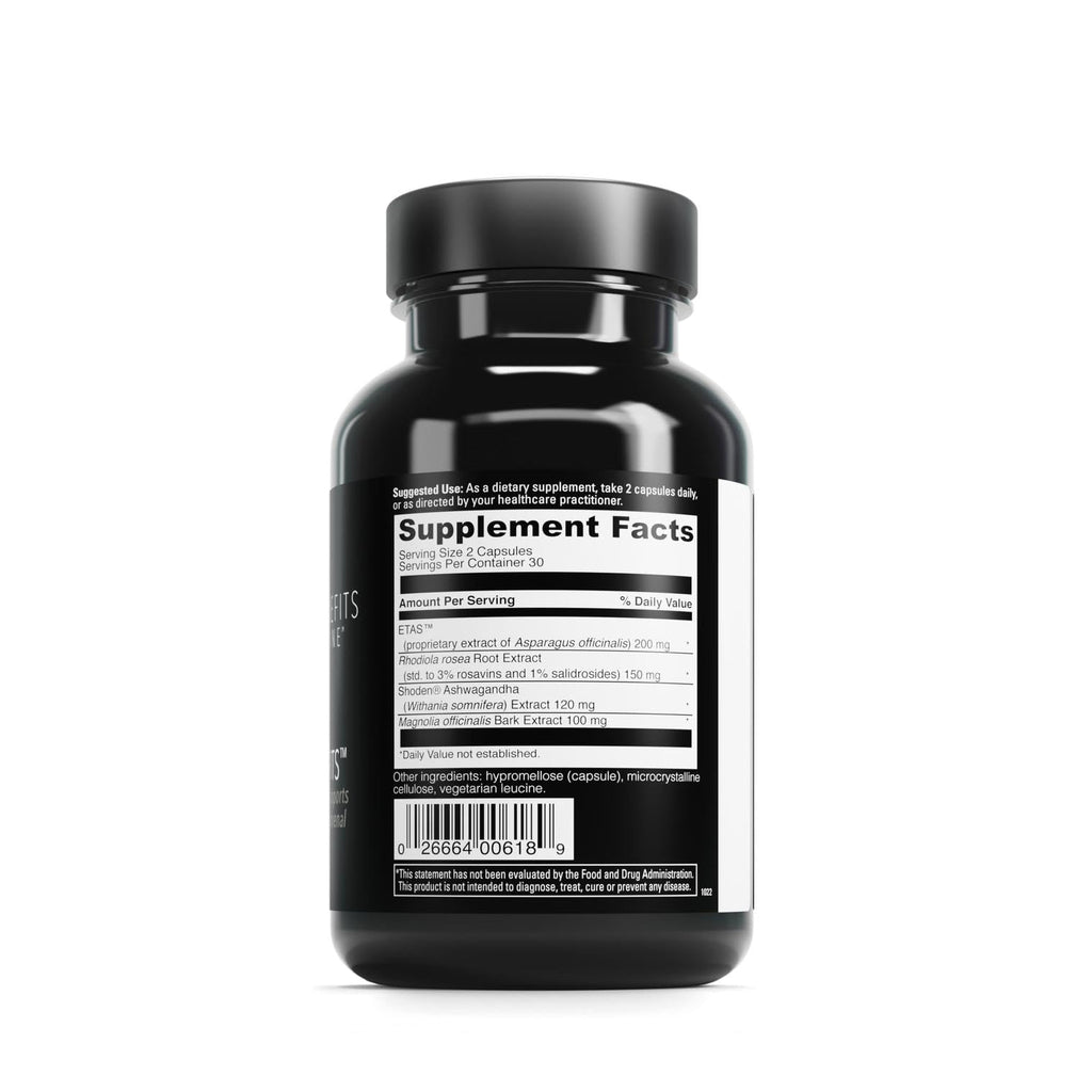 DaVinci Labs Cortisol Benefits – Supports Healthy Cortisol Levels & Adrenal Health | Ashwagandha, Rhodiola, Gluten-Free | 60 Vegetarian Capsules