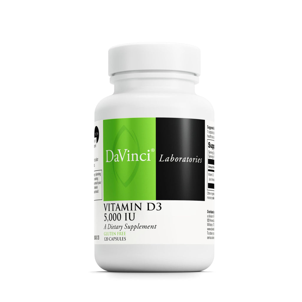 DAVINCI Labs Vitamin D3 5000 IU – 120 Caps | Gluten Free