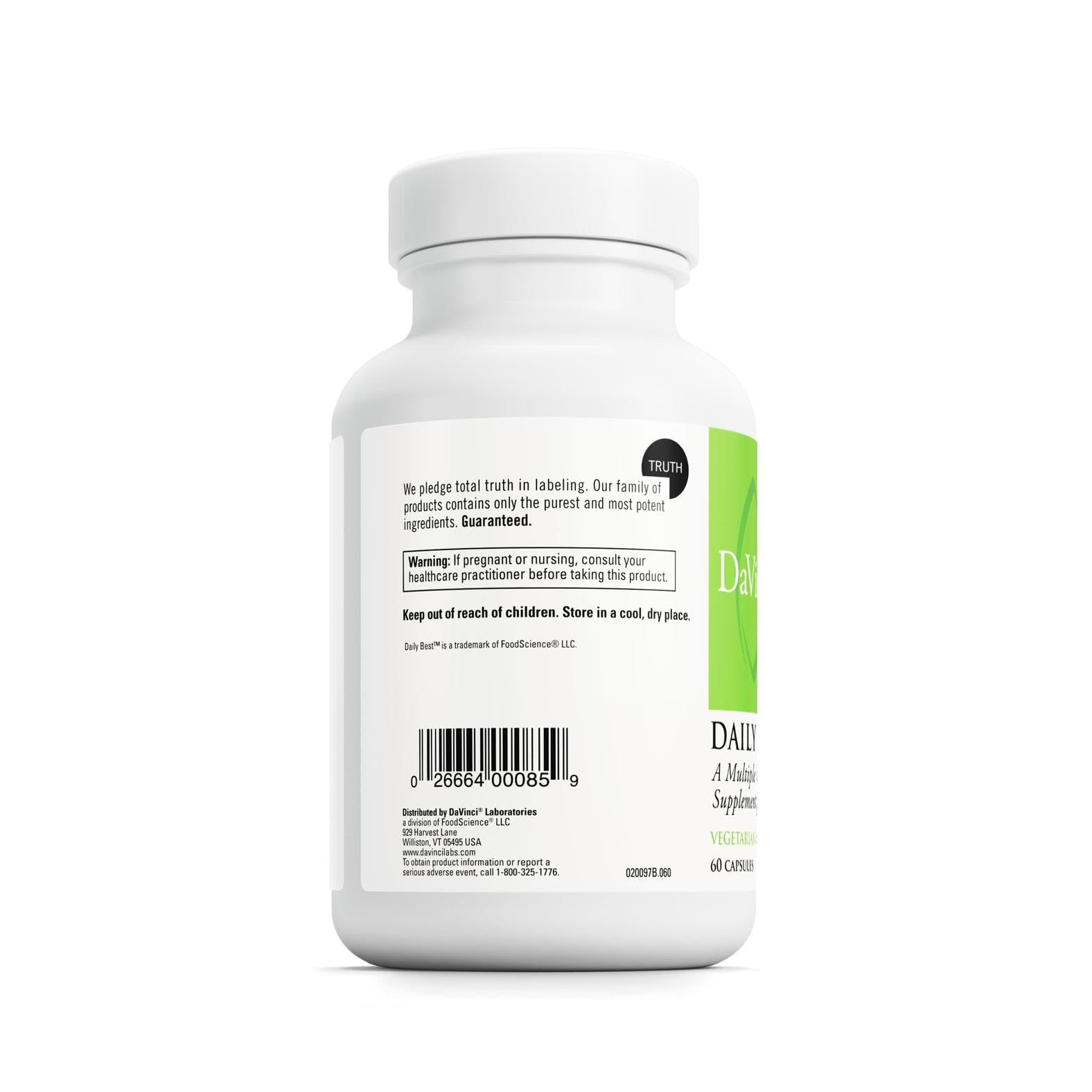 DAVINCI Labs Daily Best Ultra – 60 Veg Caps | Cardio & Bone Health