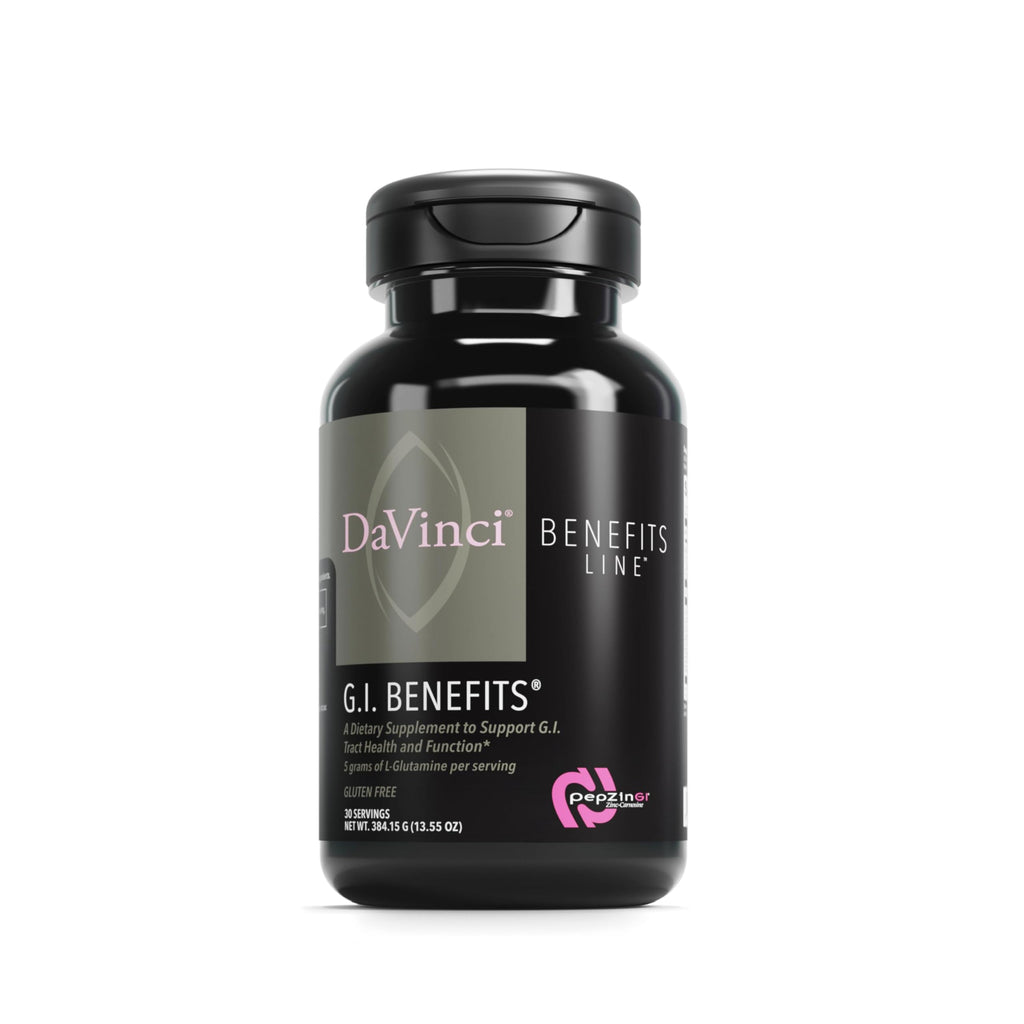 DAVINCI Labs GI Benefits – Digestive Health Powder with Zinc & L-Glutamine | Immune & Gut Health