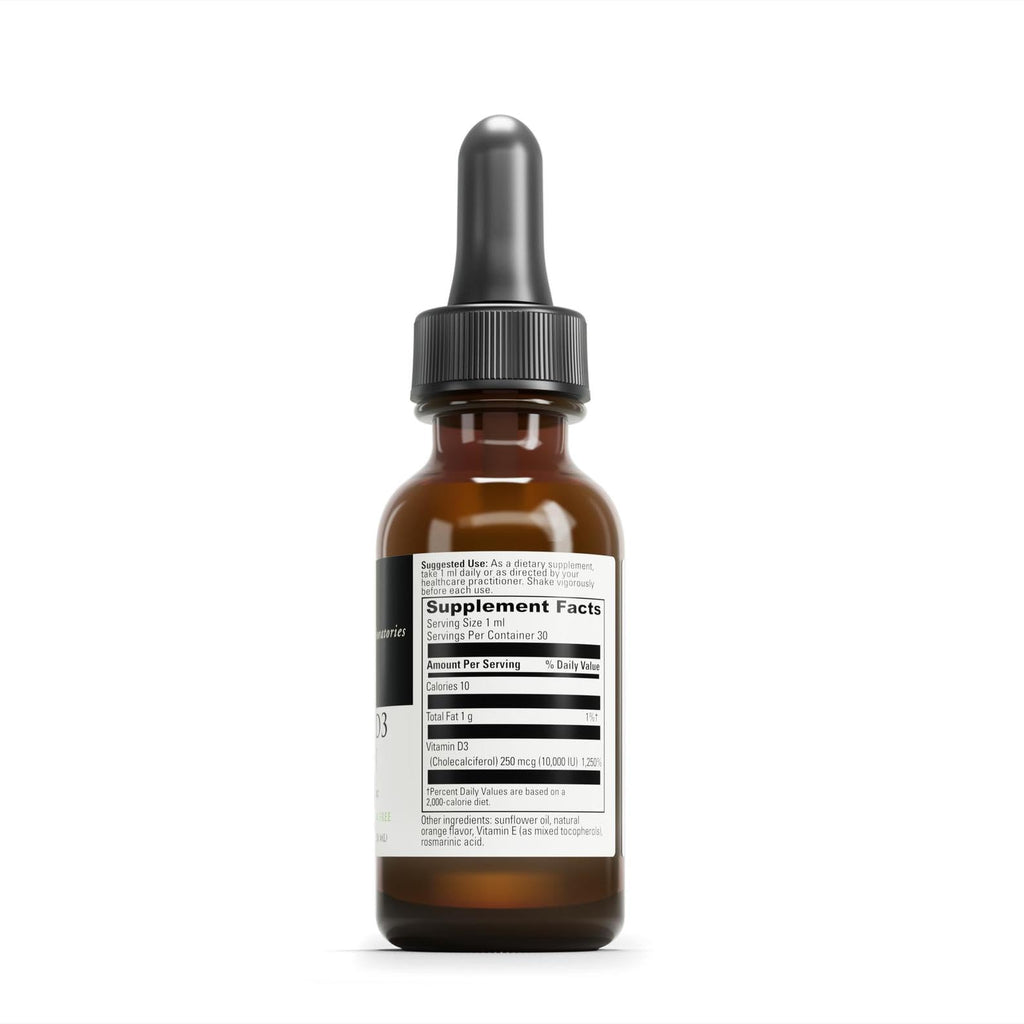 DAVINCI Labs Liquid D3 10,000 IU – Immune, Bone & Heart Health (1 Fl Oz)