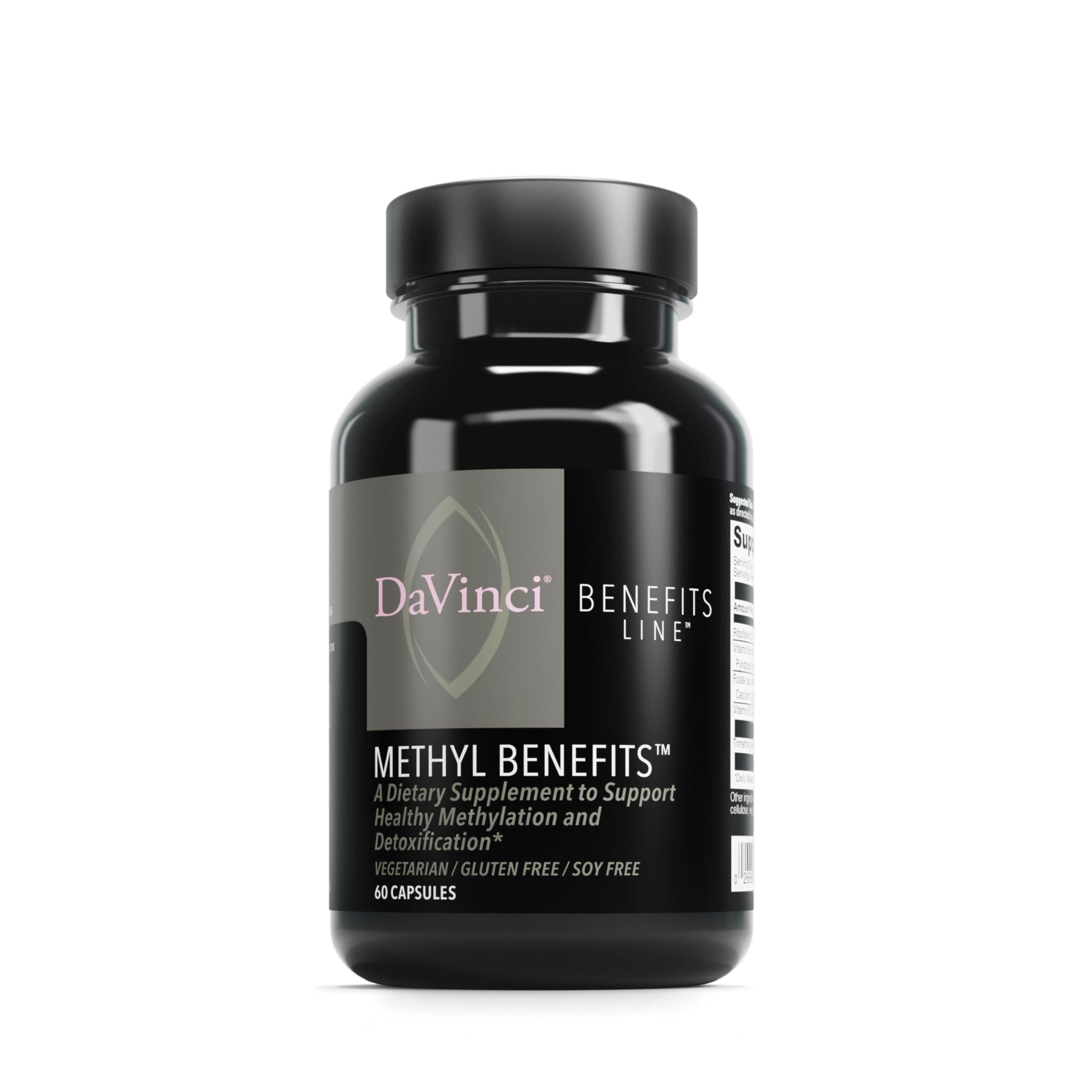 DaVinci Labs Methyl Benefits – Methylation Support, Detox & Energy – Gluten Free, 60 Vegetarian Capsules