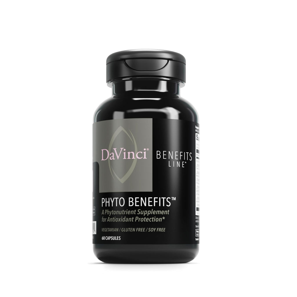 DAVINCI Labs Phyto Benefits – Heart, Brain & Immune Health | Curcumin, Quercetin, Green Tea | Vegetarian, Gluten-Free, Soy-Free | 60 Caps