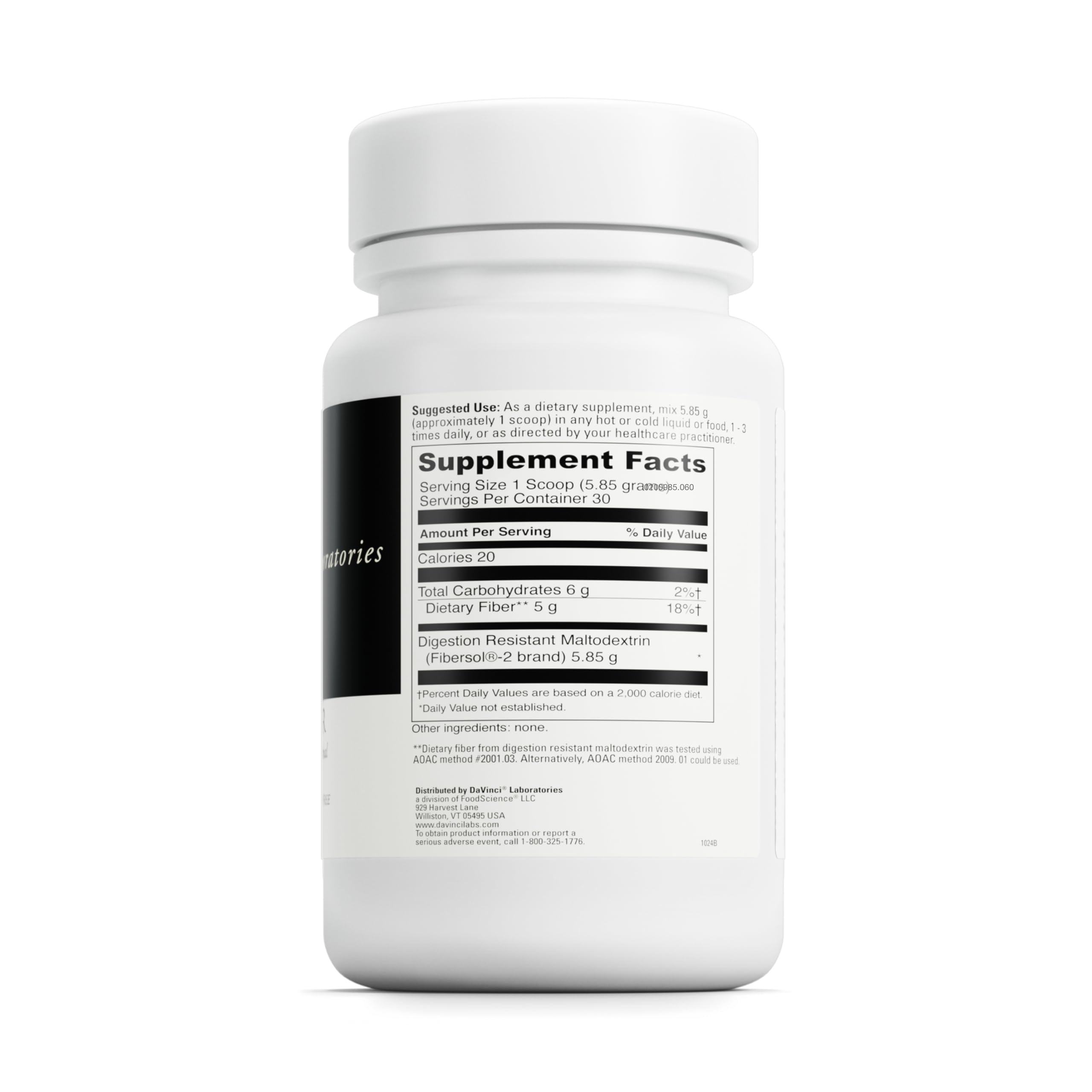 DAVINCI Labs Prebiotic Fiber – Digestive Support & GLP-1 Production* (176 g)