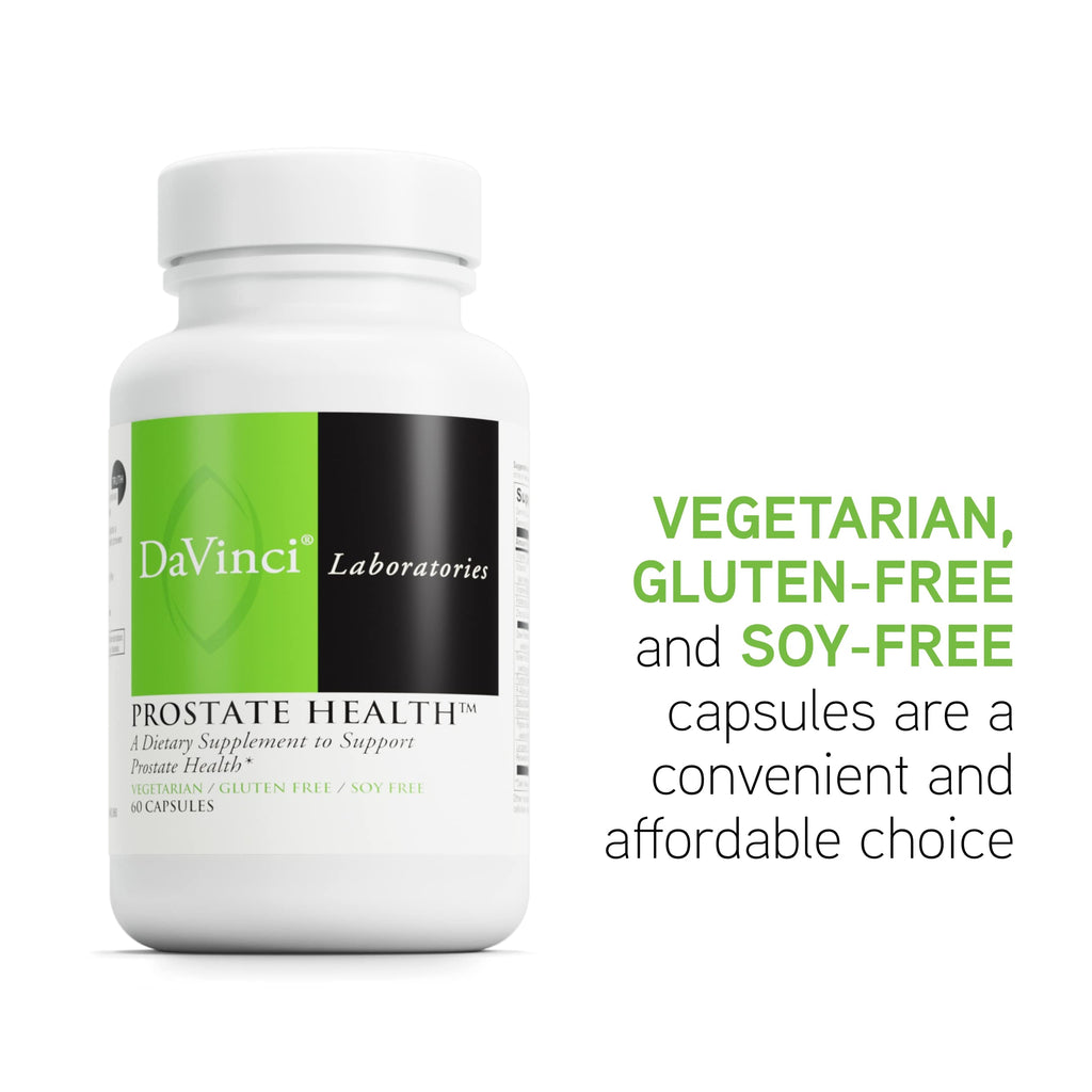 DAVINCI Labs Prostate Health - Supports Prostate & Urinary Health with Saw Palmetto, Zinc, Green Tea Extract - 60 Vegetarian Capsules