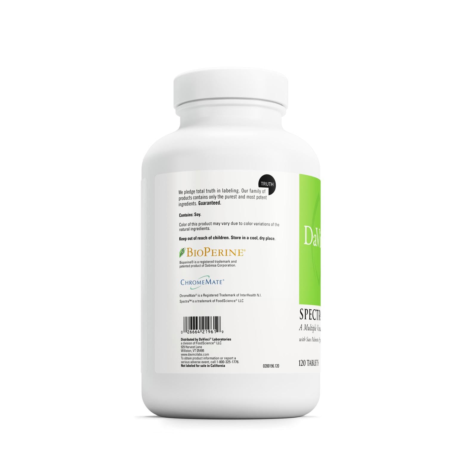 DAVINCI Labs Spectra Man - Immune Support & Men's Health Supplement - 120 Tablets