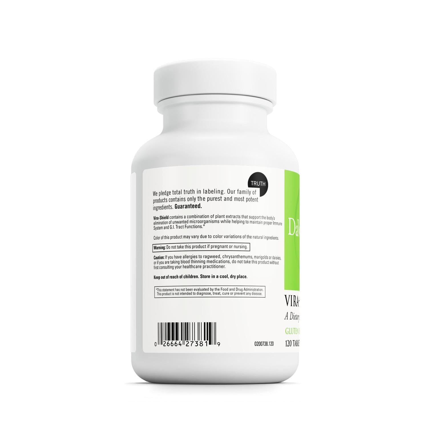 DAVINCI Labs Vira-Shield – Detox, Immune Support & Healthy GI Function – Gluten-Free, 120 Tablets
