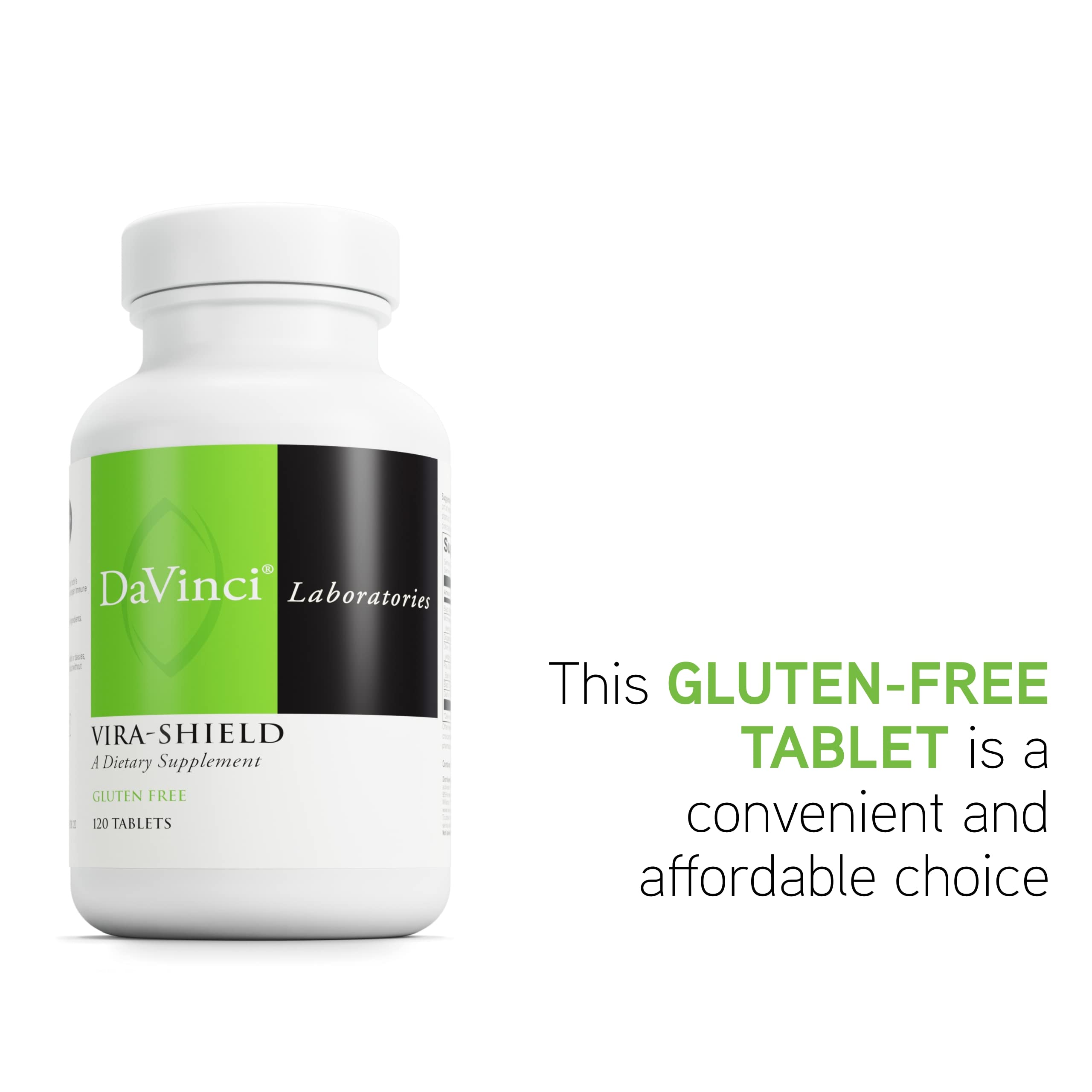 DAVINCI Labs Vira-Shield – Detox, Immune Support & Healthy GI Function – Gluten-Free, 120 Tablets