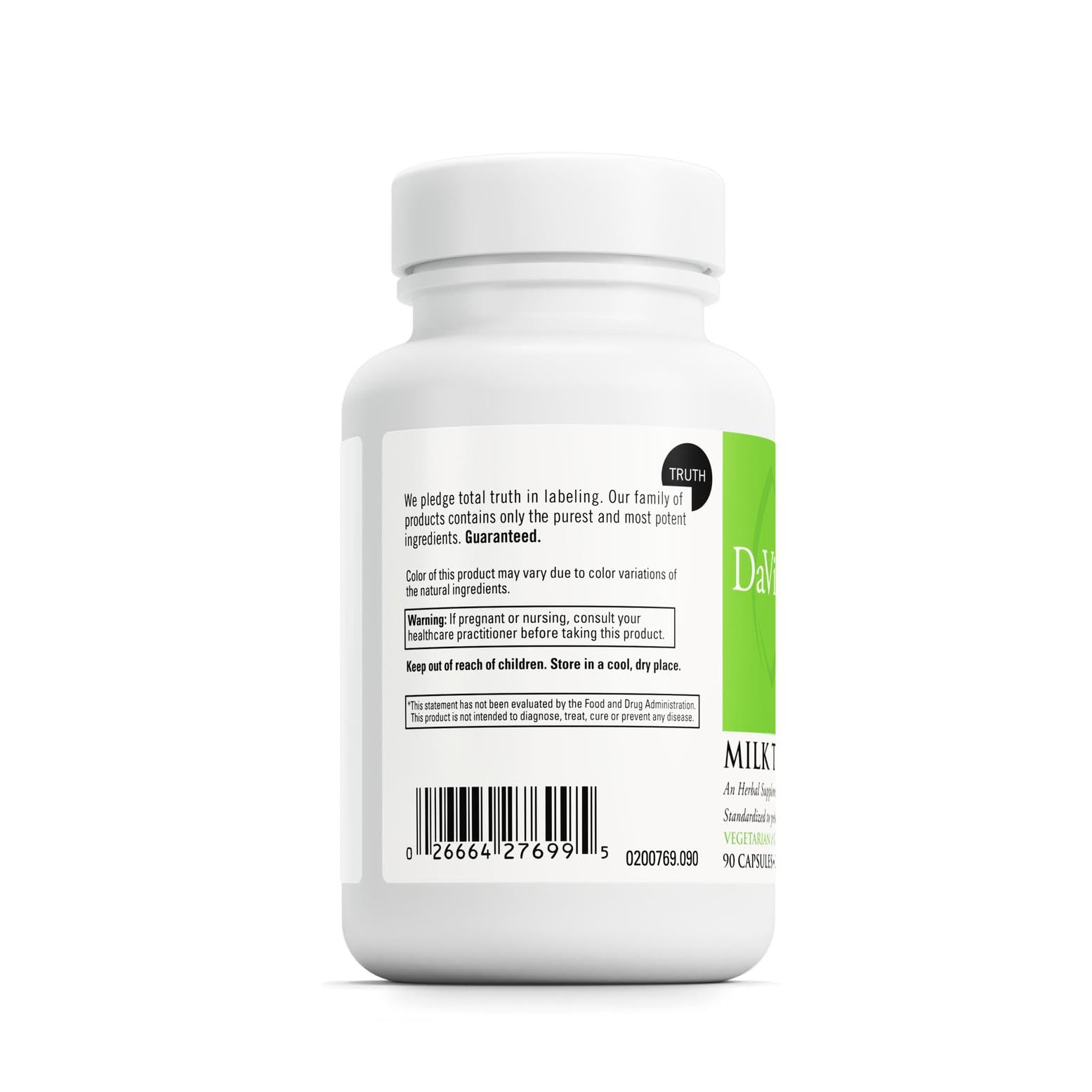 DAVINCI Labs Milk Thistle - Liver Detox & Kidney Support | 90 Veggie Caps