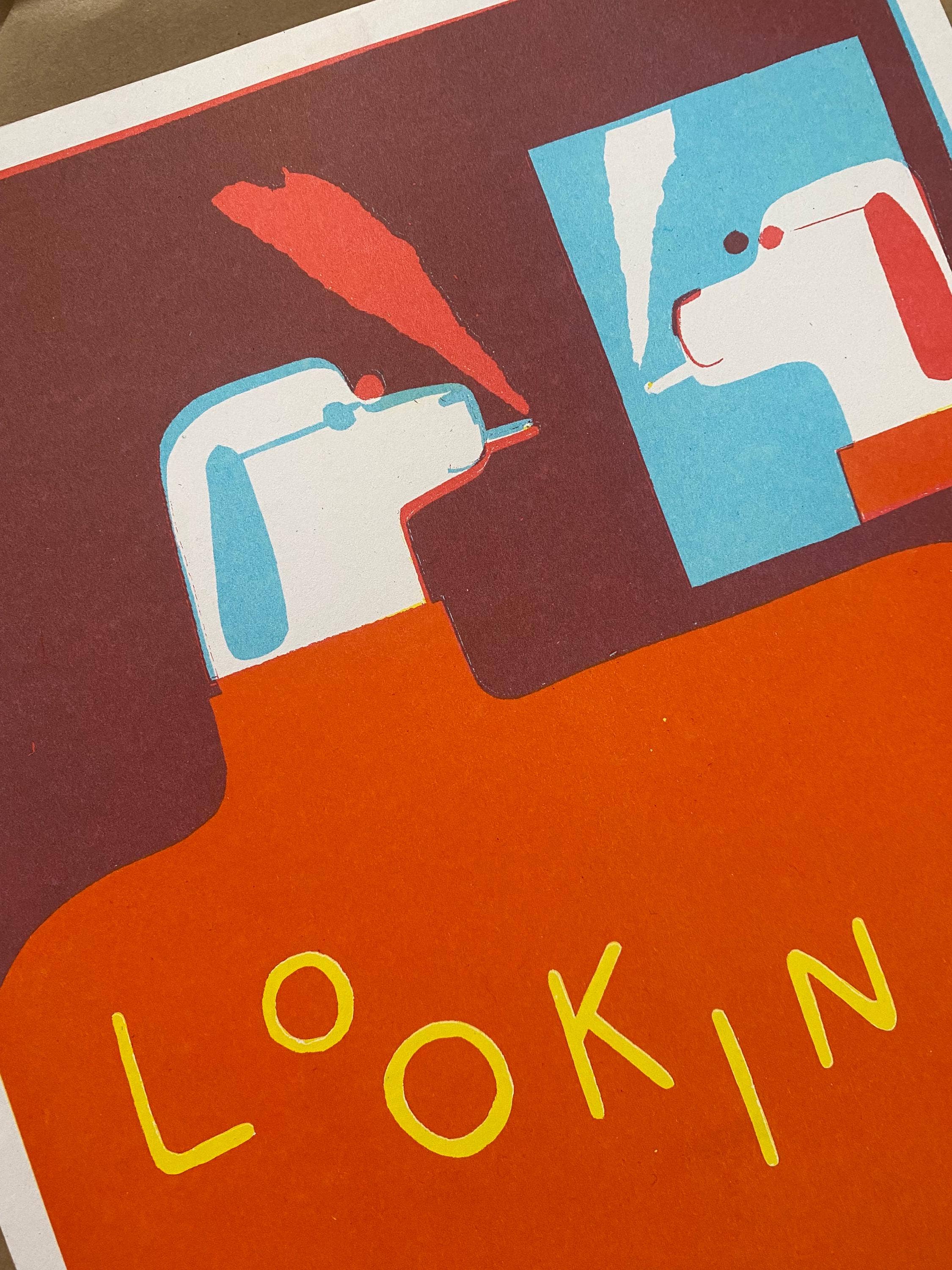 Looking Good Dog risograph print (A3)