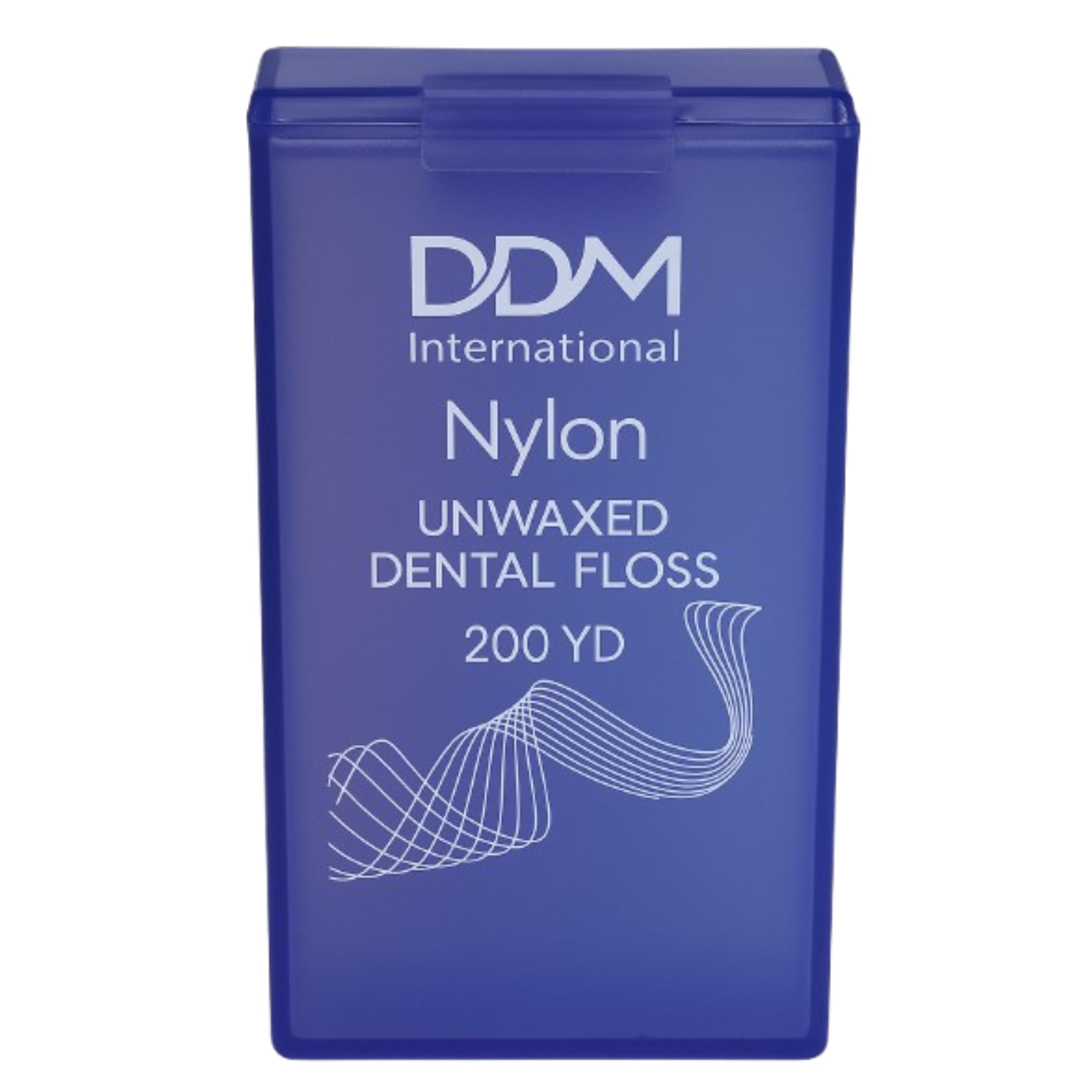 DDM International Nylon Unwaxed Dental Floss – 200 Yards, Dispenser Box | Teeth & Gum Protection for Adults