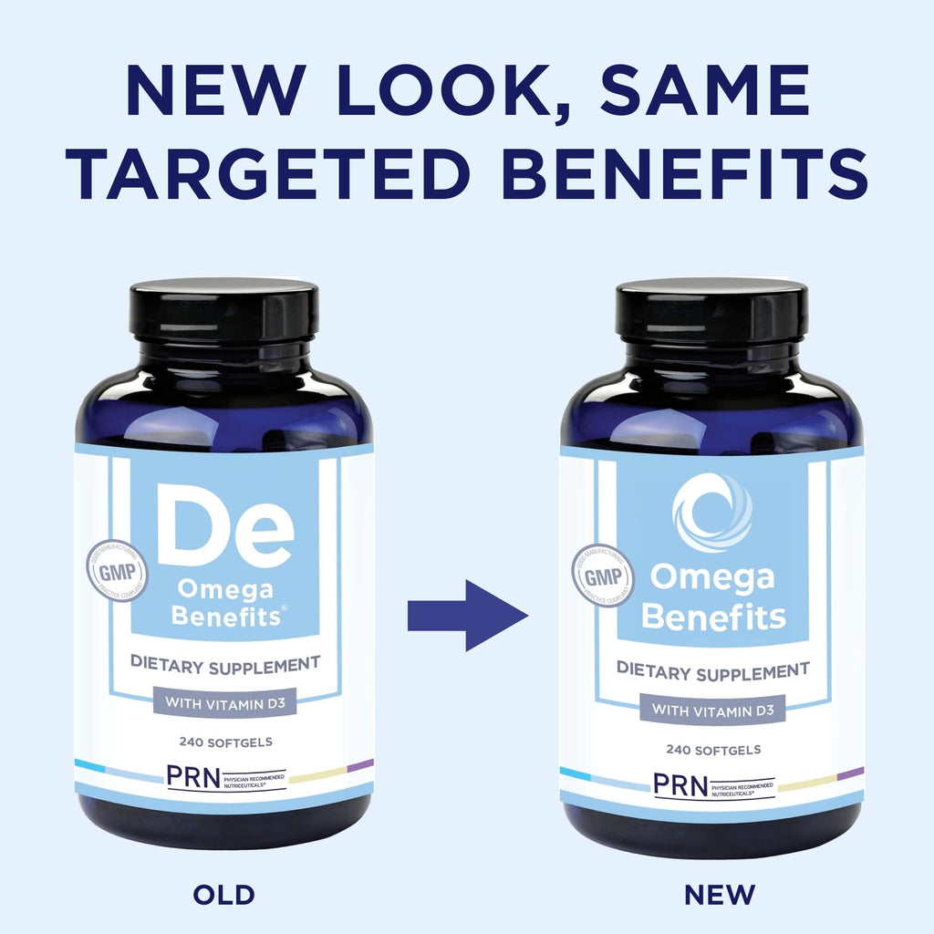 PRN DE Omega-3 240 Softgels – 60-Day Supply | rTG EPA 1680mg / DHA 560mg + Vitamin D