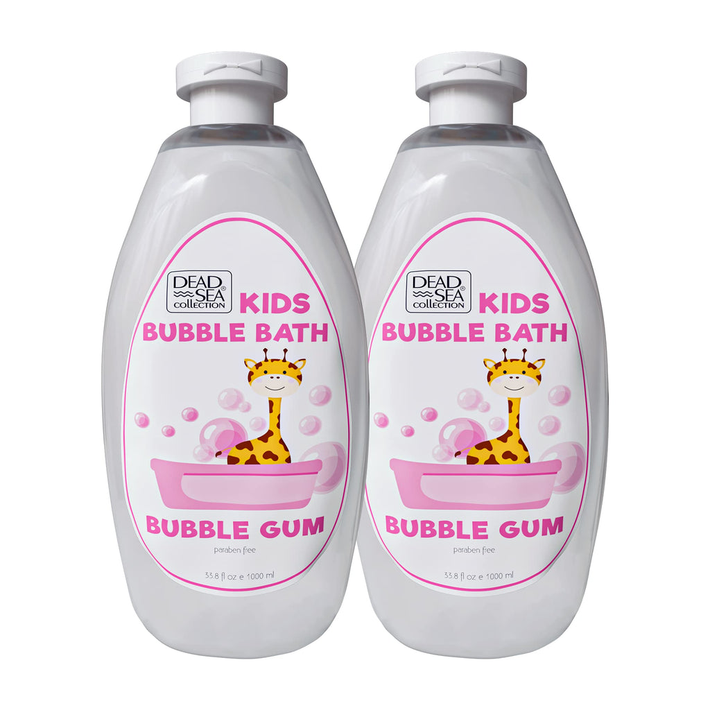 Dead Sea Collection Bubble Bath for Kids - Bubble Gum Scent, 2 x 33.8 fl oz