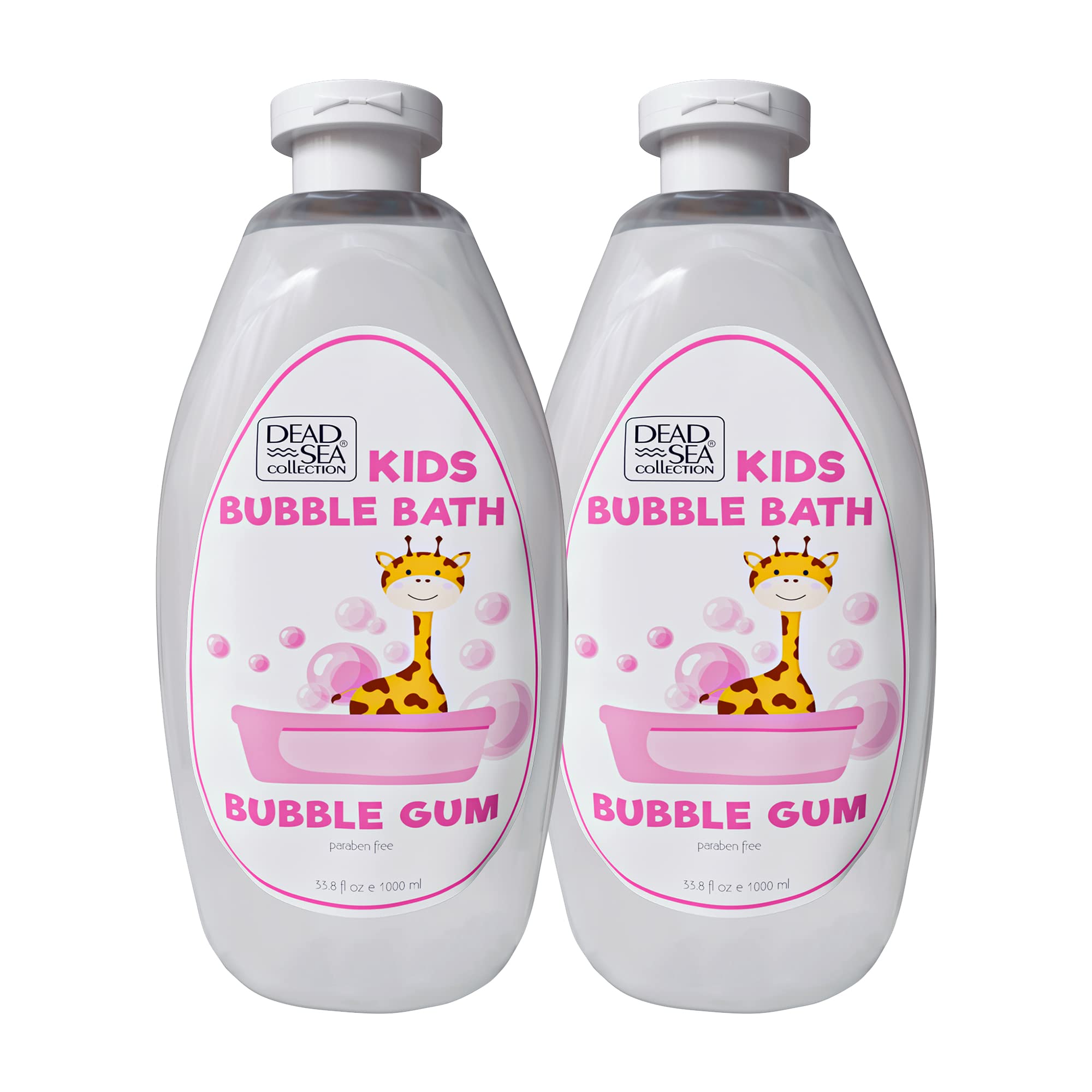 Dead Sea Collection Bubble Bath for Kids - Bubble Gum Scent, 2 x 33.8 fl oz