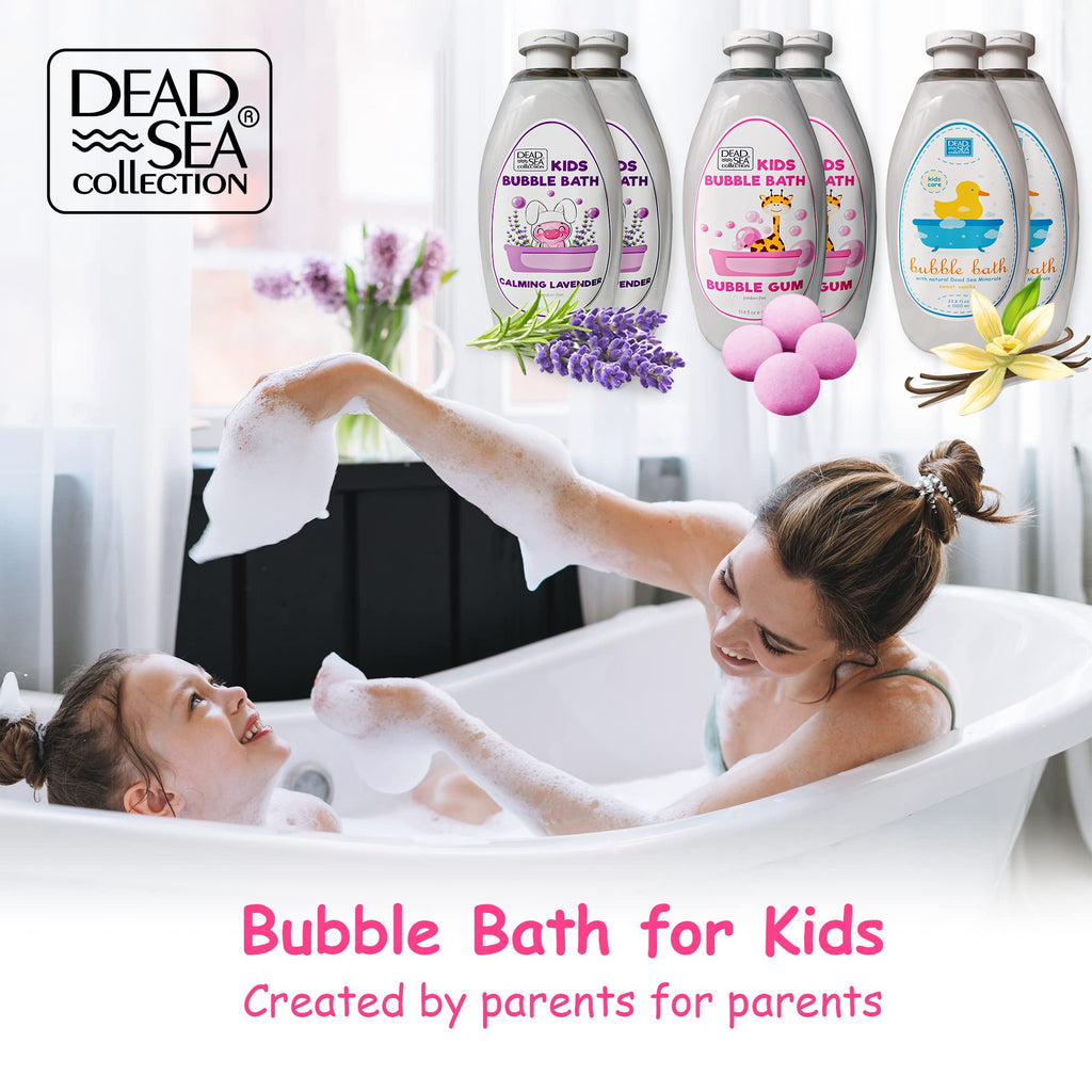 Dead Sea Collection Bubble Bath for Kids - Bubble Gum Scent, 2 x 33.8 fl oz