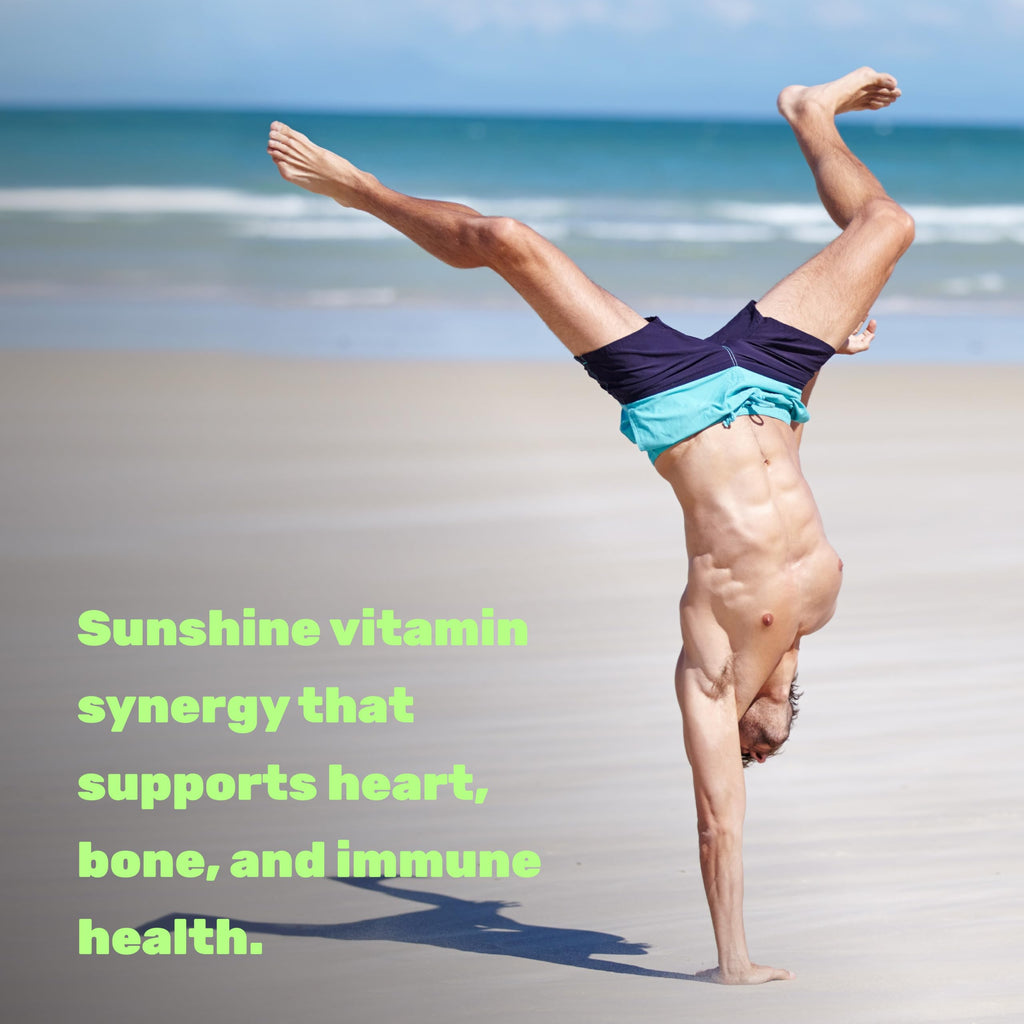 DEAL SUPPLEMENT Vitamin D3 2000 IU + K2 MK7 50mcg Softgels – 2-in-1 Coconut Carrier for Heart, Bone, Teeth & Immune Health
