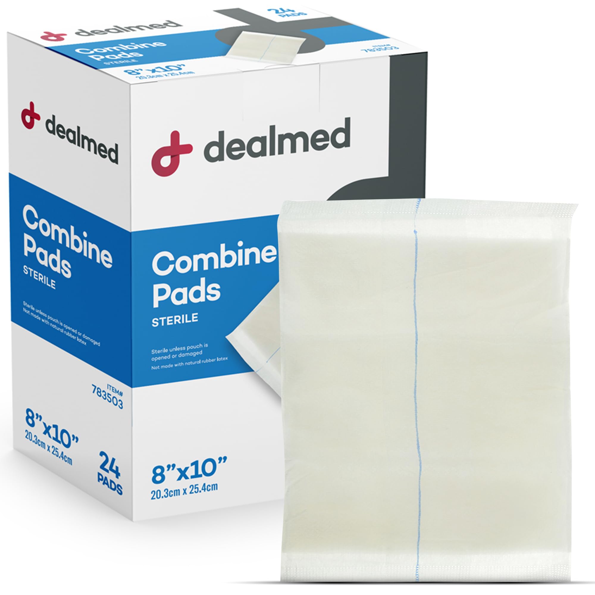Dealmed Abdominal Combine Pads 8x10 - Sterile ABD Pads, 360 per Case (Case of 15)
