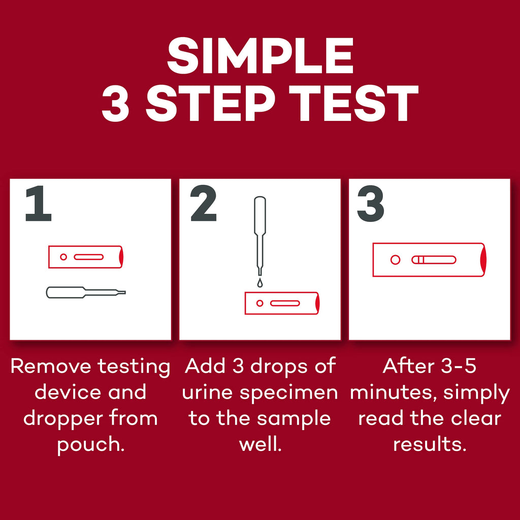 DealMed HCG Urine Cassette Pregnancy Test – 25 Count with Disposable Pipettes