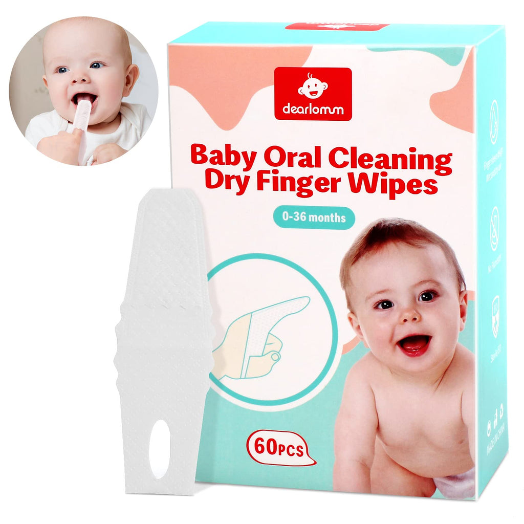 Dearlomum Toddler Baby Dry Wipes & Tongue Cleaner – 60Pcs (0-36 Months)