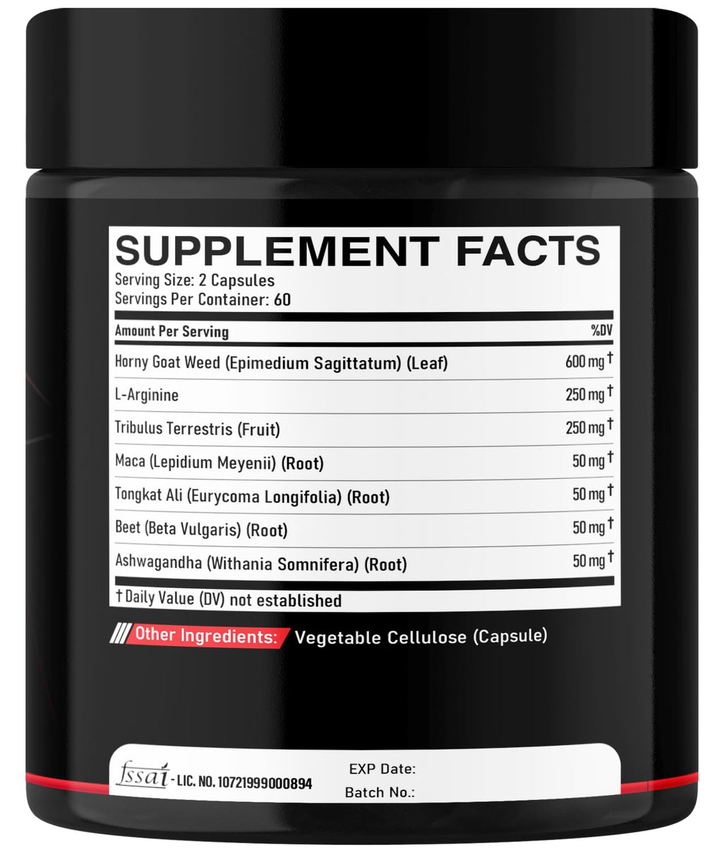 DEDICAD 7-in-1 Ultra Test Support – Energy & Muscle Strength (120 Capsules)