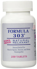 Dee Cee Laboratories Formula 303 Maximum Strength All-Natural Relaxant Tablets (250 Count) – Magnesium, Valerian Root, Passion Flower