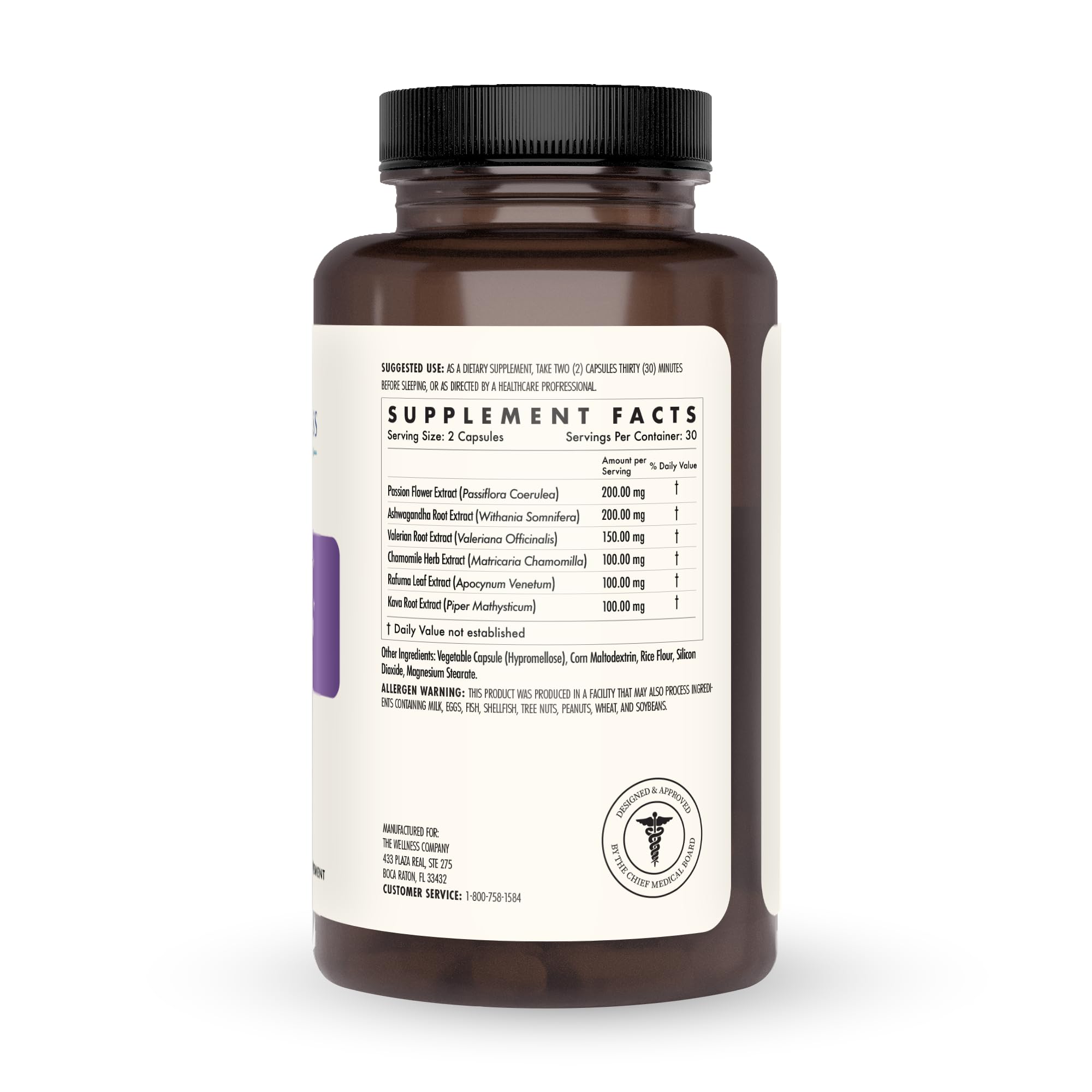 The Wellness Company Restful Sleep - Melatonin-Free Deep Sleep & REM Support - 60ct (1 Month Supply)