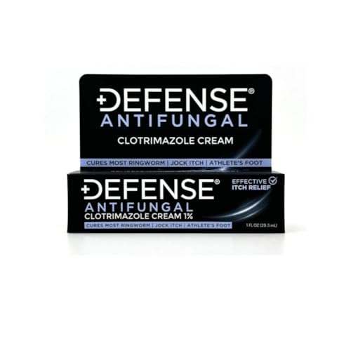 Defense Clotrimazole Antifungal Cream | Jock Itch, Athlete's Foot, Ringworm Treatment