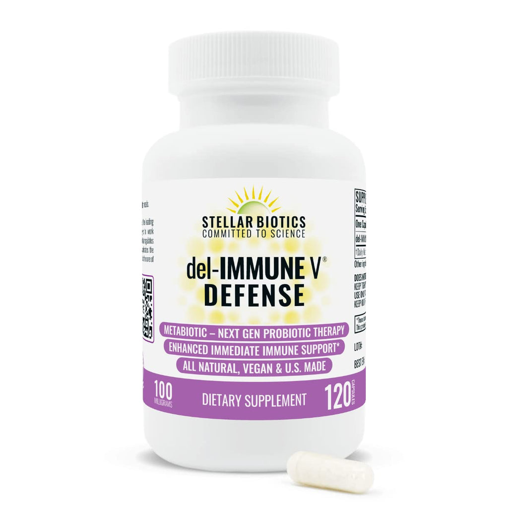 Del-Immune V Defense by Stellar Biotics – All-Natural Immune & Gut Support (120 Caps)