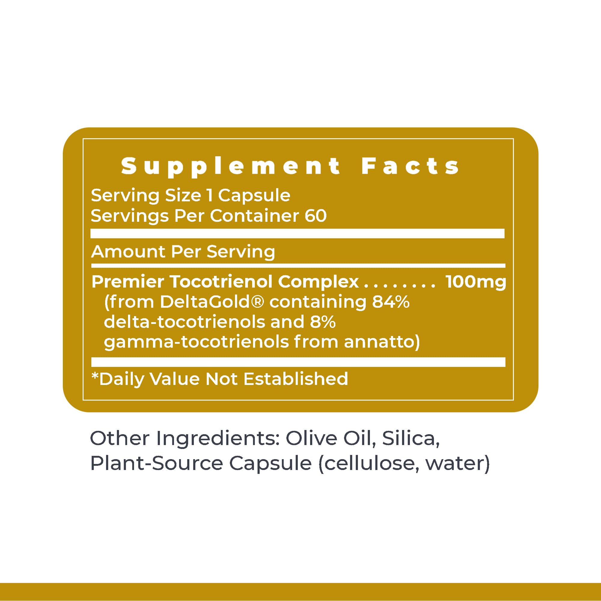 Premier Research Labs Deltanol Tocotrienols – 100 mg Vitamin E per Capsule
