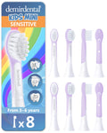 Demirdental Kids Mini Toothbrush Heads for Philips Sonicare Kids | Ages 3-6 | Lilac | HX6038-8 Replacement Pack