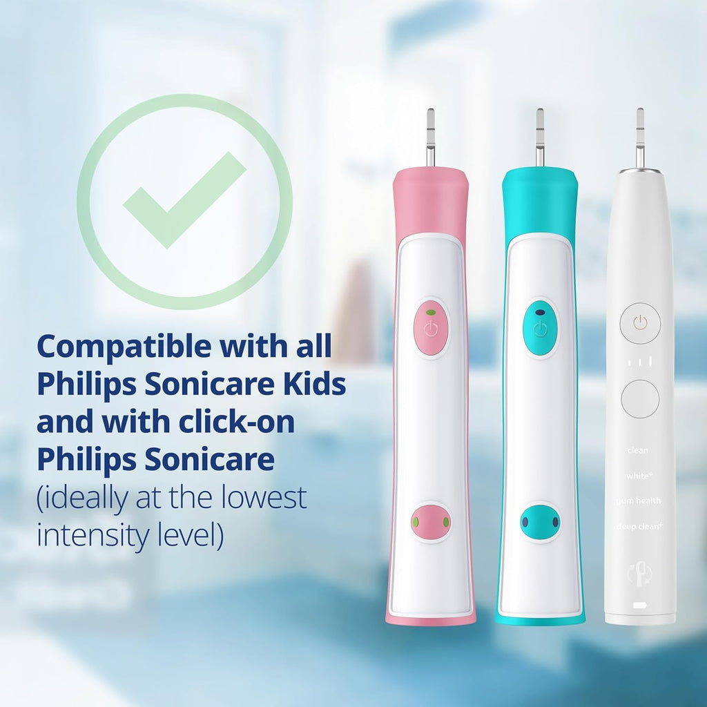 Demirdental Kids Mini Toothbrush Heads for Philips Sonicare Kids – Replacement Heads Mini Sensitive (Ages 3-6) Turquoise