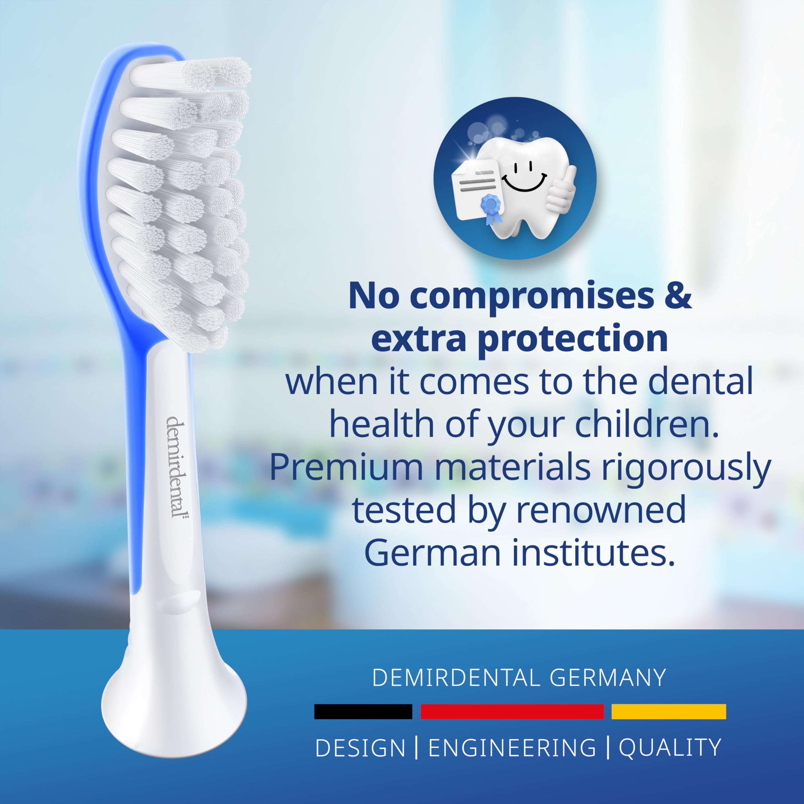 Demirdental Kids Toothbrush Heads for Philips Sonicare Kids (Ages 7-10) – Dark Blue