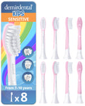 Demirdental Kids Toothbrush Heads for Philips Sonicare Kids - Replacement Heads Sensitive (Ages 7-10) - Pink