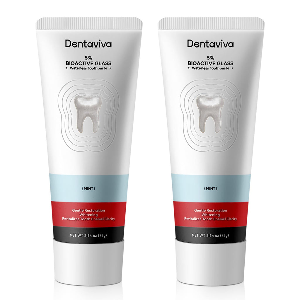 DentaViva Fluoride-Free Total Restorative Toothpaste – Restores Enamel & Fights Sensitivity (2 x 2.54 oz)