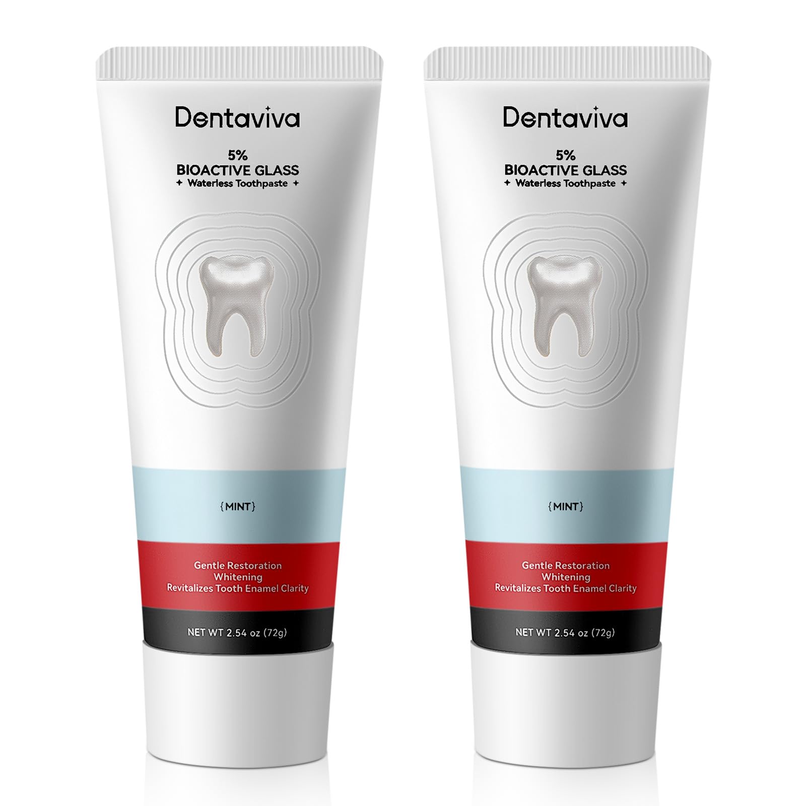 DentaViva Fluoride-Free Total Restorative Toothpaste – Restores Enamel & Fights Sensitivity (2 x 2.54 oz)