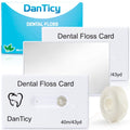 Dental Floss Card Floss with Mirror – Mint Waxed, 40m, 3 Pack, PFAS Free