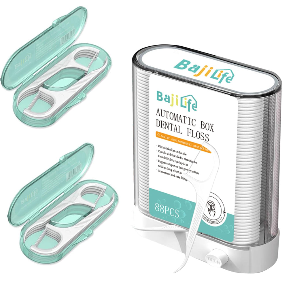 Dental Floss Pick Dispenser – 104 Count Portable Flossers for Travel & Home