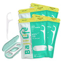 Dental Floss Picks 228 Count - 55 Count 4-Pack + 8 Count Portable Flossers