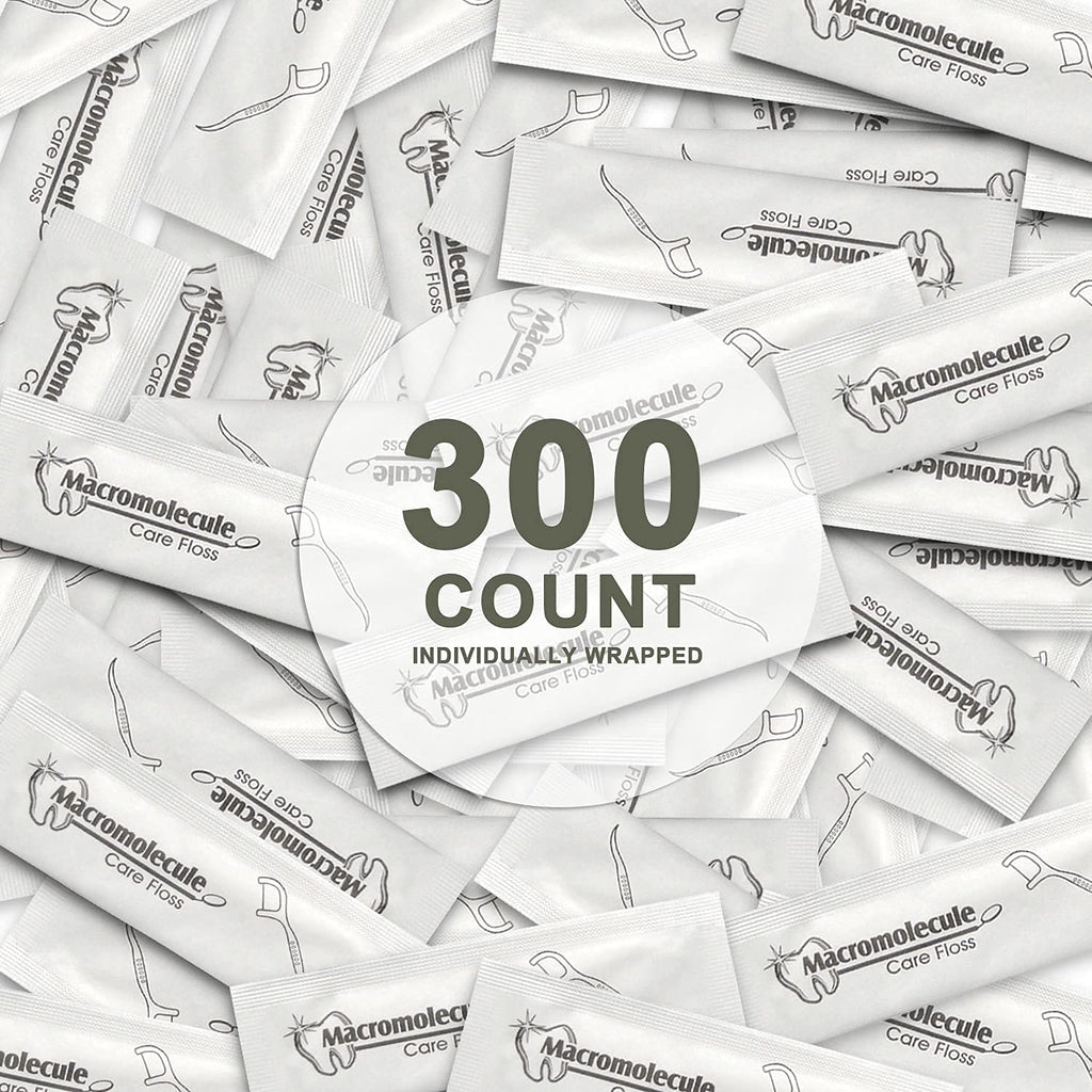 300 Count Dental Floss Picks - Individually Wrapped, Travel Flossers