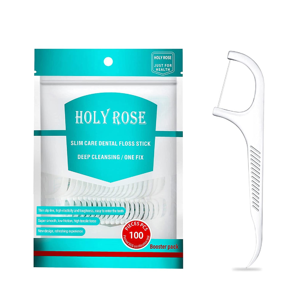Dental Floss Picks 500 Count - High-Elasticity Floss Sticks, Unflavored, Re-Seal Bag for Daily Teeth Cleaning