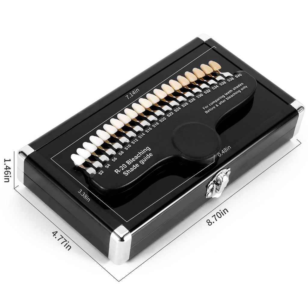 Dental Teeth Shade Guide – 3D Porcelain R-20 Whitening Chart (20 Colors) for Dentists