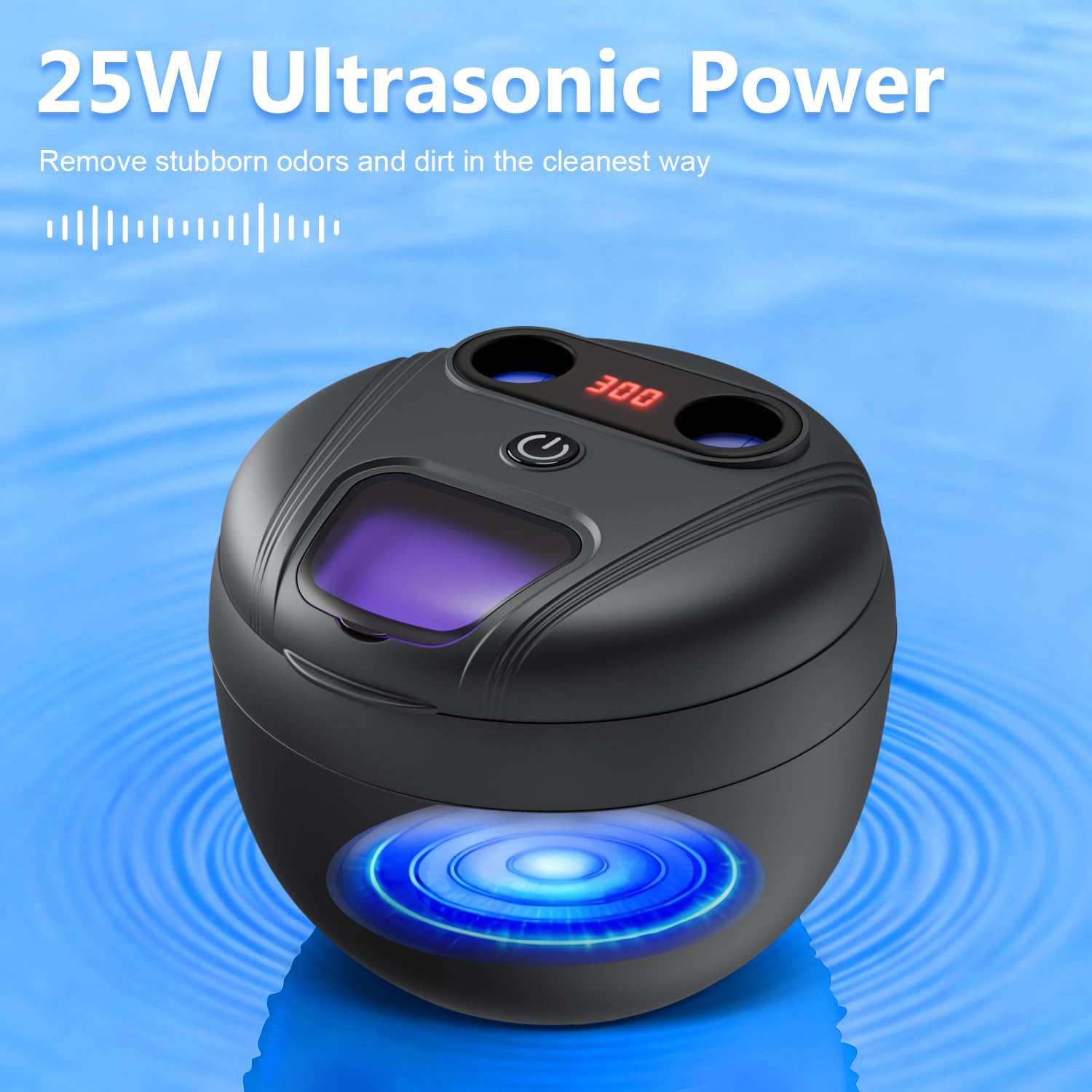 Dental Ultrasonic Retainer Cleaner Machine - 45kHz Sonic Cleaner, 200ml Tank, UV Light