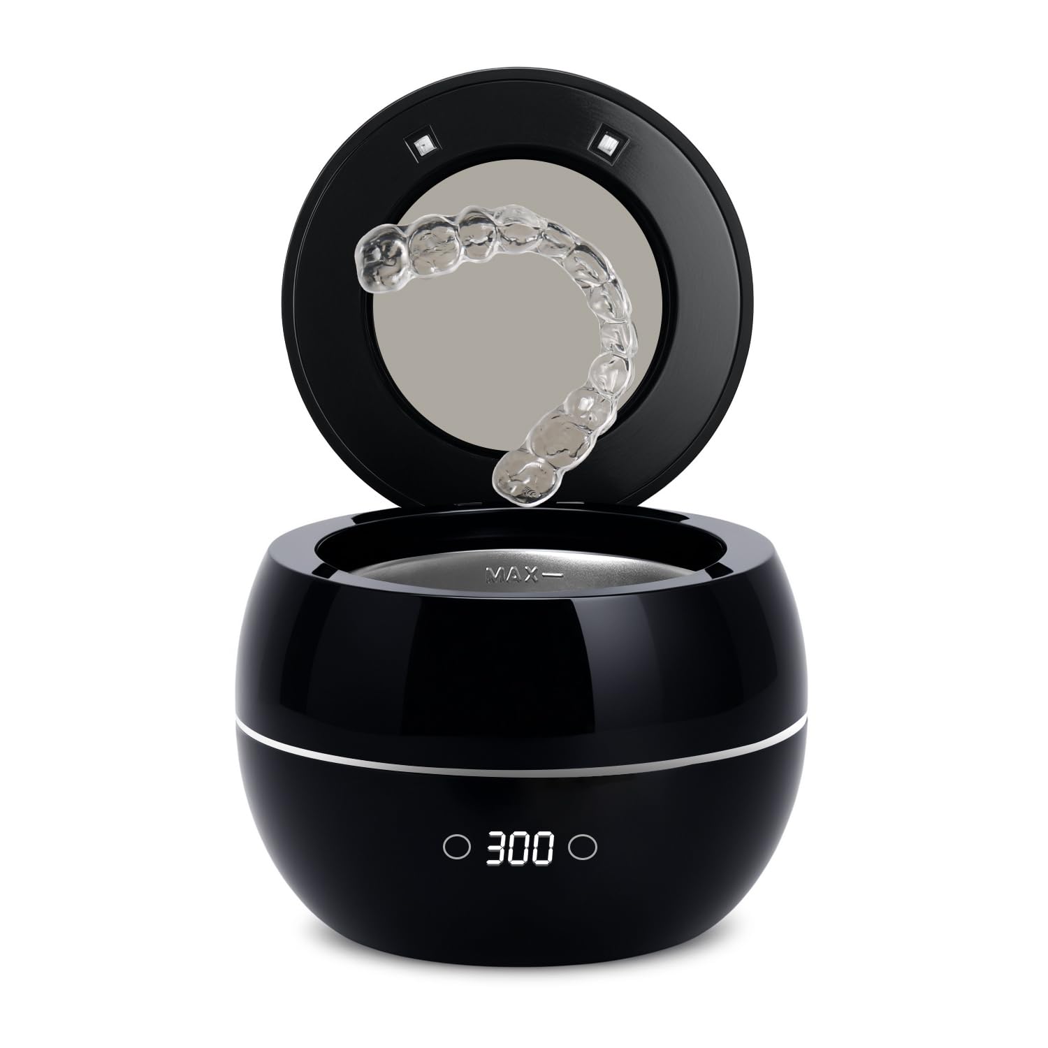 Dental Ultrasonic Retainer Cleaner Machine – 45kHz Cleaning Pod for Dentures, Aligners, Mouth Guards & Jewelry