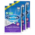 DenTek Cross Flosser Plaque Control Floss Picks – X-Shaped Floss, 75 Count (3 Pack)