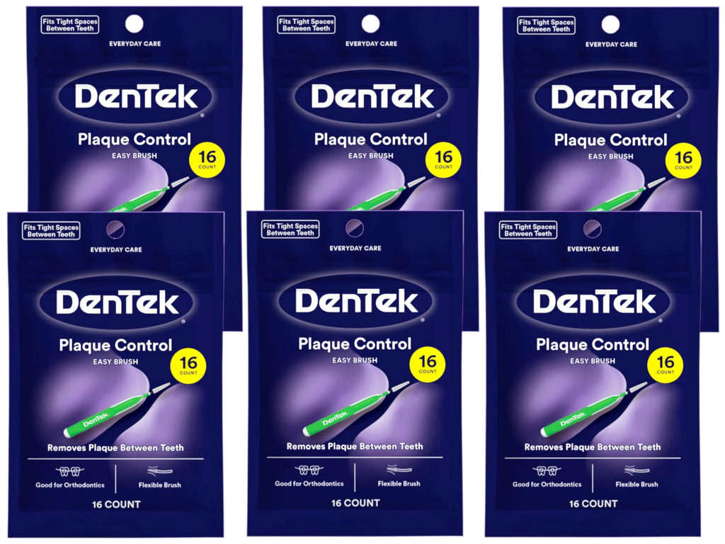 Dentek Easy Brush Cleaners - Extra Tight Spaces, 16 Count (6 Pack)