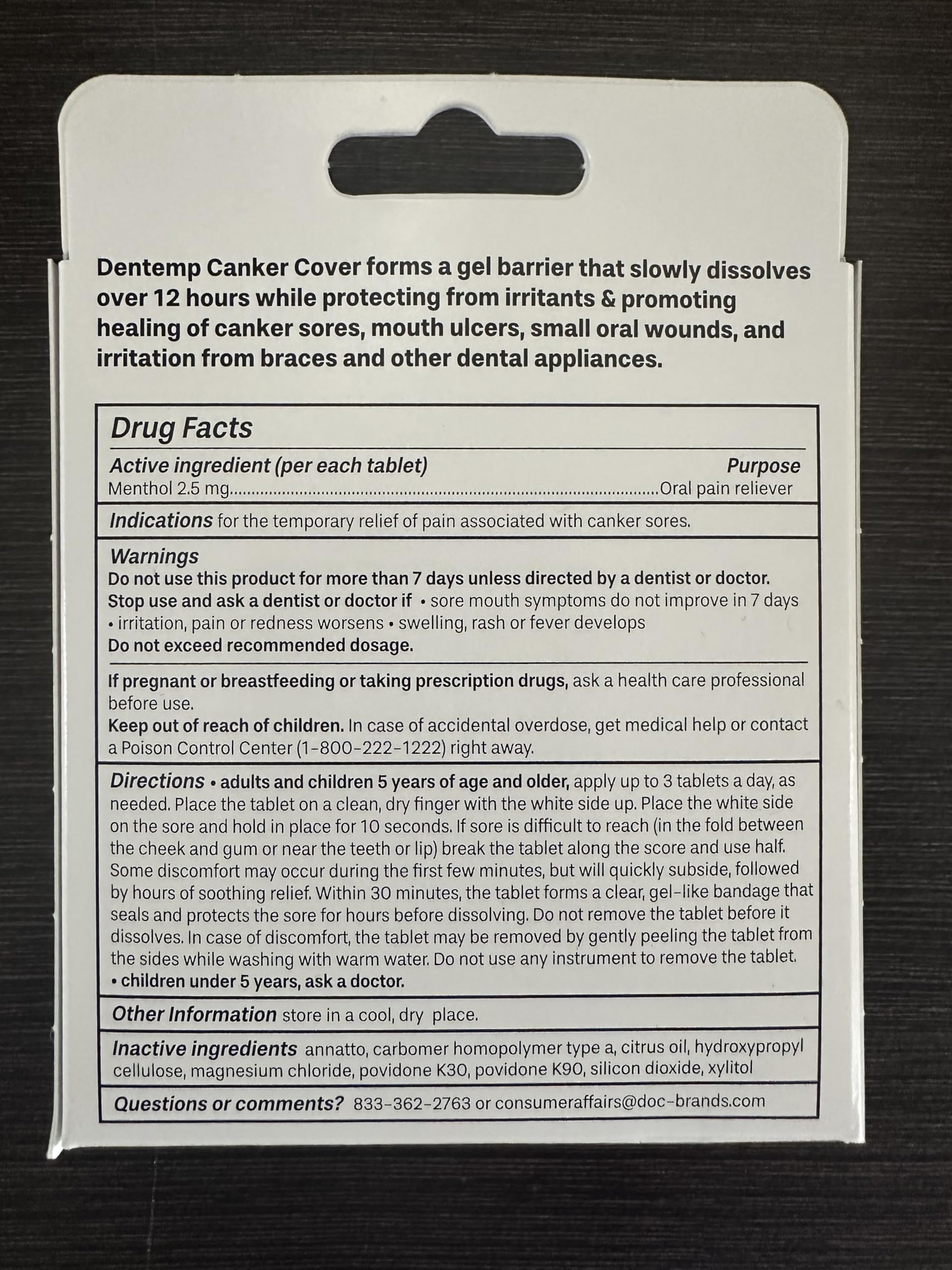 Dentemp Canker Cover 2pk – Canker Sore Medicine & Pain Relief (12 Count) for Adults