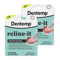 Dentemp Reline-It Denture Reliner Kit – 2 Pack (6 Relines) for Upper & Lower Dentures