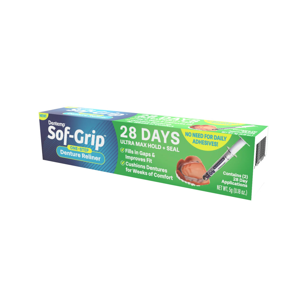 Dentemp Sof-Grip 1-Step Denture Care - 5g (1 Pack) | Instant Comfort