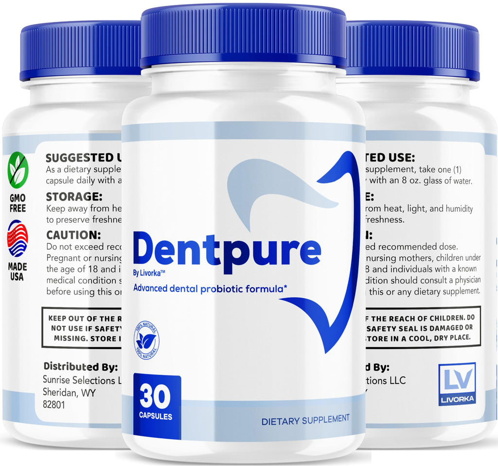 (3 Pack) Dentpure Probiotics – Official Dentpure Capsules for Healthy Teeth & Gums (90 Capsules, 3 Months)