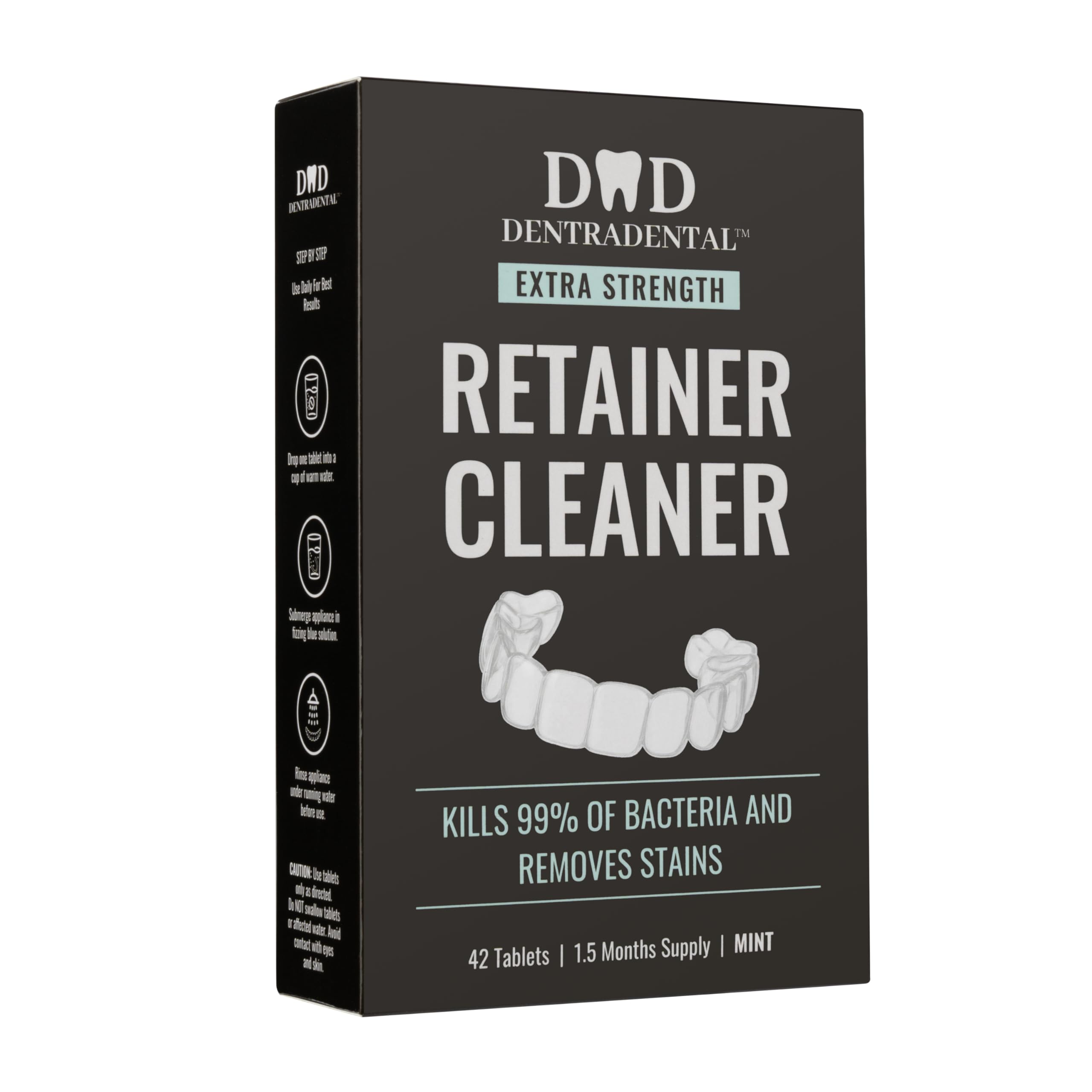 DENTRA DENTAL 42-Count Retainer Cleaner Tablets – Aligners, Mouth Guards & More | Mint